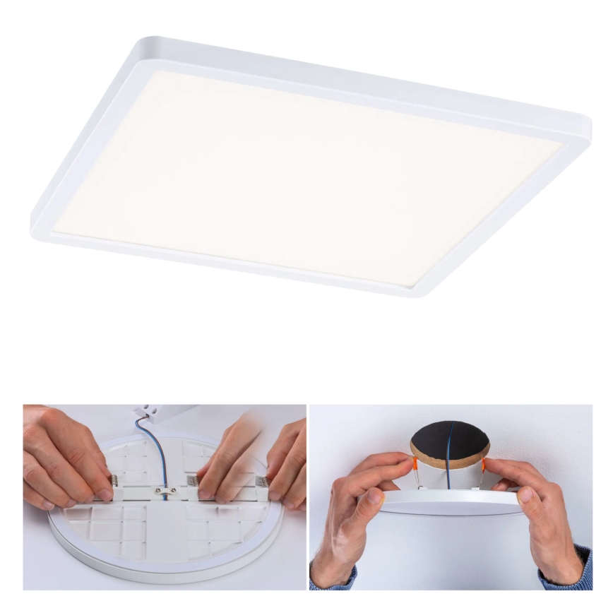 Paulmann 93060 - LED/16W IP44 dimmbare Badezimmer-Einbauleuchte AREO 230V 23x23 cm weiß