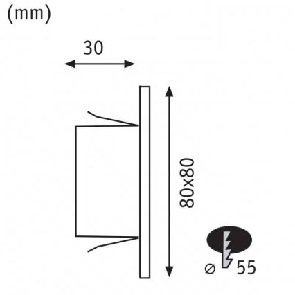 Paulmann 93093 - LED/1,2W Treppenleuchte EDGE 230V