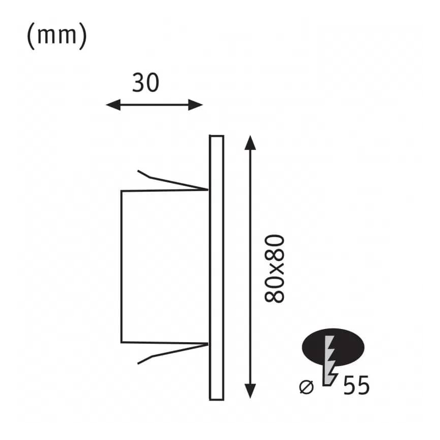 Paulmann 93093 - LED/1,2W Treppenleuchte EDGE 230V