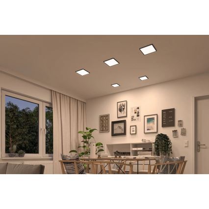 Paulmann 93101 - LED/13W IP44 Badezimmer-Einbauleuchte AREO 230V 2000/3000/4000K 17,5x17,5 cm schwarz