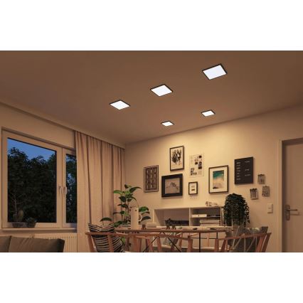 Paulmann 93101 - LED/13W IP44 Badezimmer-Einbauleuchte AREO 230V 2000/3000/4000K 17,5x17,5 cm schwarz