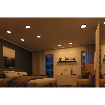 Paulmann 93102 - LED/16W IP44 Dimmbar Badezimmer-Einbauleuchte AREO 230V 2000/3000/4000K Ø 23 cm schwarz