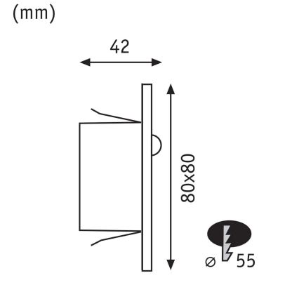 Paulmann 93133 - LED/1,2W Treppenleuchte mit Sensor EDGE 230V weiß