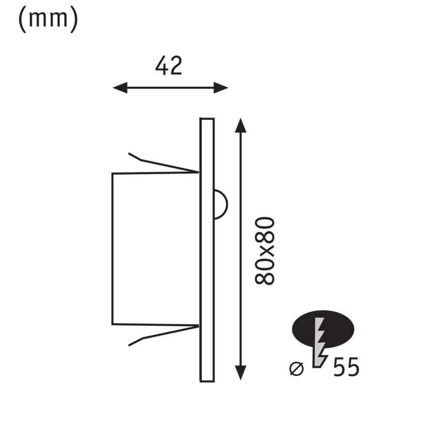 Paulmann 93133 - LED/1,2W Treppenleuchte mit Sensor EDGE 230V weiß