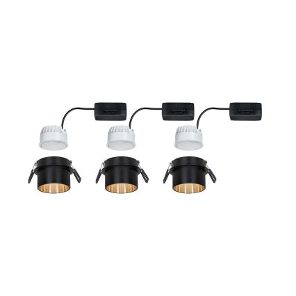 Paulmann 93379 - SET 3xLED/6W IP44 Dimmbare Einbauleuchte für Badezimmer GIL 230V