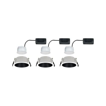 Paulmann 93402 - SET 3xLED/6W IP44 Dimmbare Einbauleuchte für Badezimmer COLE 230V