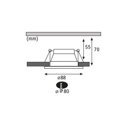 Paulmann 93402 - SET 3xLED/6W IP44 Dimmbare Einbauleuchte für Badezimmer COLE 230V