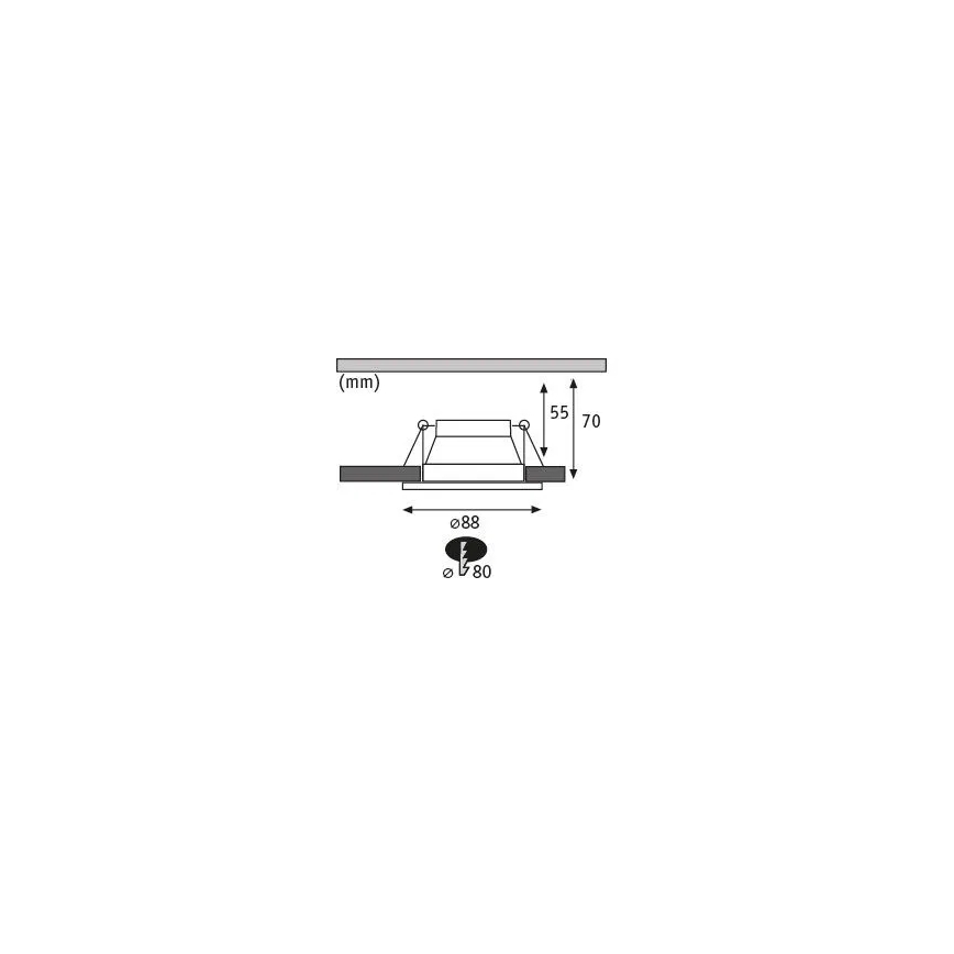 Paulmann 93402 - SET 3xLED/6W IP44 Dimmbare Einbauleuchte für Badezimmer COLE 230V