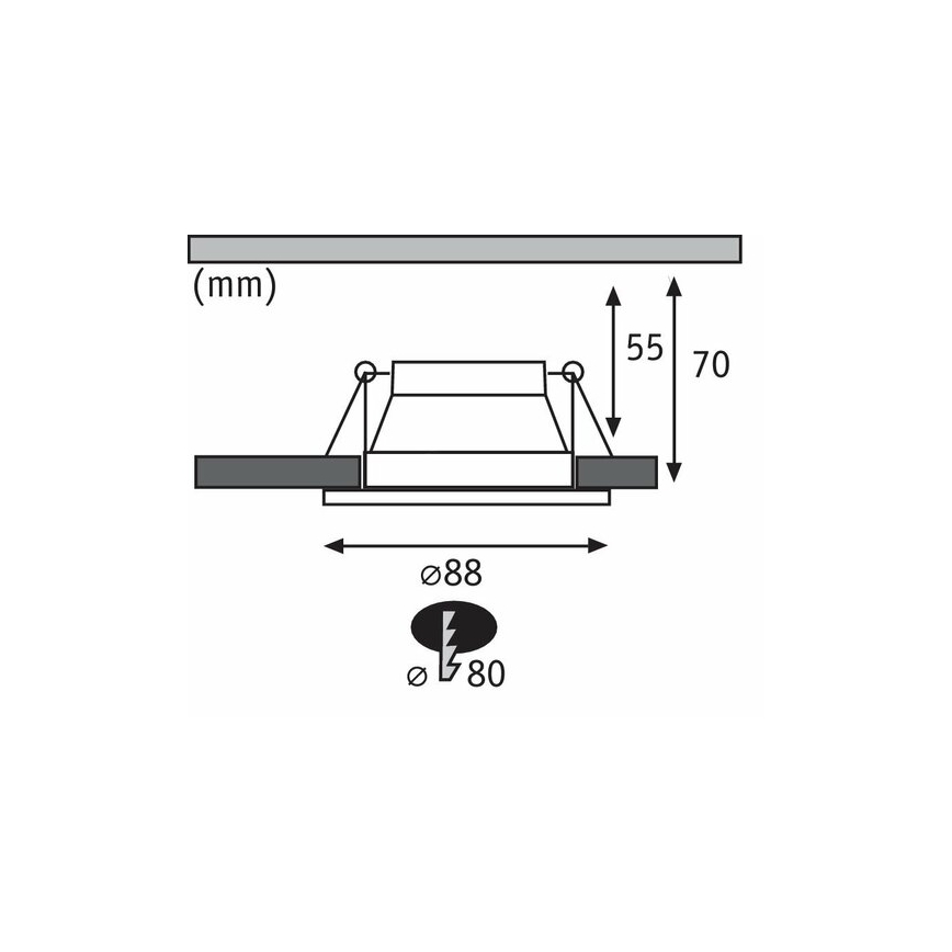 Paulmann 93408 – SET 3xLED/6,5W IP44 Dimmbare Badezimmer-Einbauleuchte COLE 230V