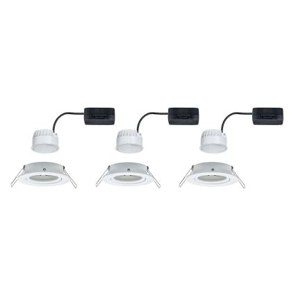 Paulmann 93449 - SET 3xLED/6,5W IP23 Badezimmer-Einbauleuchte NOVA 230V