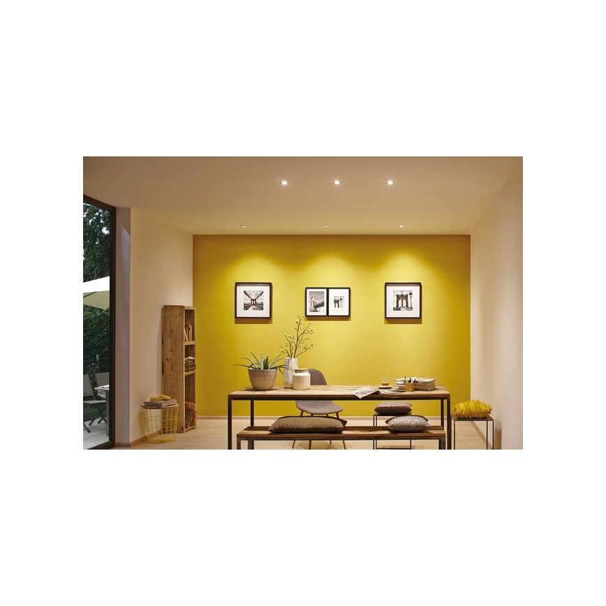 Paulmann 93483 – SET 3xLED/6,5W IP23 Dimmbare Badezimmer-Einbauleuchte NOVA 230V