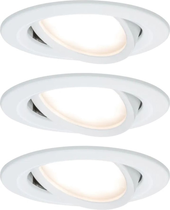Paulmann 93485 - SET 3xLED/6W IP23 Dimmbare Einbauleuchte für Badezimmer NOVA 230V