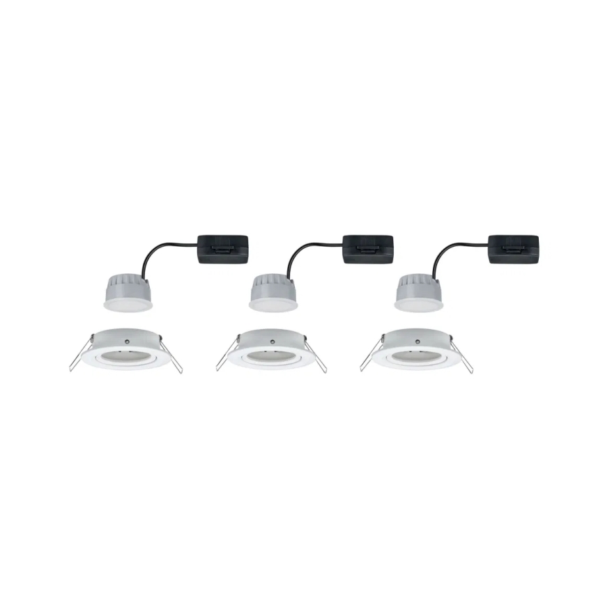 Paulmann 93485 - SET 3xLED/6W IP23 Dimmbare Einbauleuchte für Badezimmer NOVA 230V