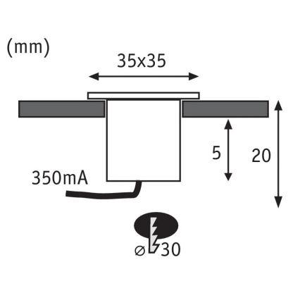 Paulmann 93550 - SET 5x LED/1W Vitrinenbeleuchtung MICRO LINE MINI 230V