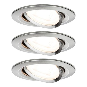 Paulmann 93652 - SET 3x LED GU10/6,1W IP23 Badezimmer-Einbauleuchte 230V