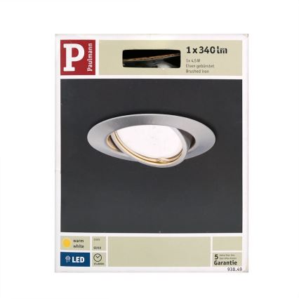 Paulmann 93849 - LED-GU10/4,5W/230V Einbauleuchte PREMIUM LINE 230V