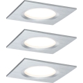 Paulmann 93895 - SET 3xLED/6W IP44 Dimmbare Einbauleuchte für Badezimmer NOVA 230V