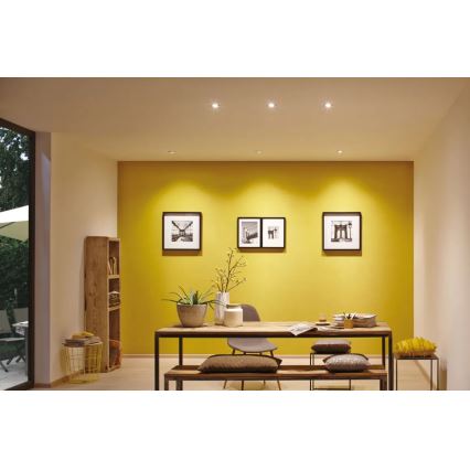 Paulmann 93895 - SET 3xLED/6W IP44 Dimmbare Einbauleuchte für Badezimmer NOVA 230V