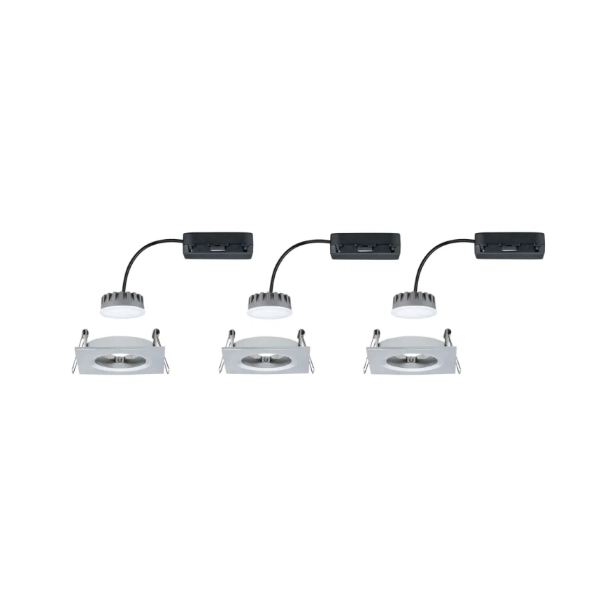 Paulmann 93895 - SET 3xLED/6W IP44 Dimmbare Einbauleuchte für Badezimmer NOVA 230V