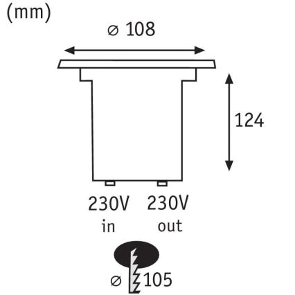 Paulmann 93992 - LED GU10/3,5W IP67 Outdoor-Einbauleuchte SPECIAL 230V