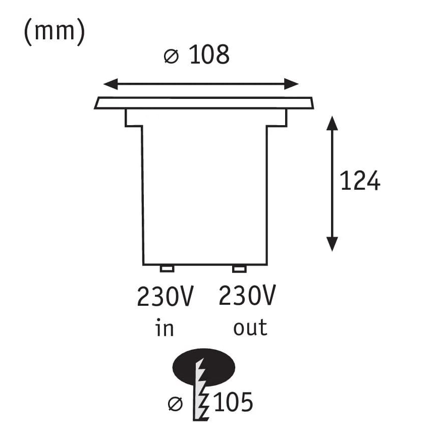 Paulmann 93992 - LED GU10/3,5W IP67 Outdoor-Einbauleuchte SPECIAL 230V