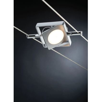 Paulmann 94107 - SET 4xLED/4,3W Spot für Seilsystem MAC 230V mattchrom
