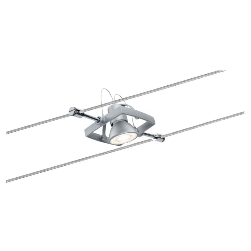 Paulmann 94133 - SET 5xGU5,3/10W Einbauleuchte für Seilsystem MAC 230V mattchrom