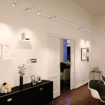 Paulmann 94134 - SET 5xGU5,3/10W Einbauleuchte für Seilsystem MAC 230V weiß