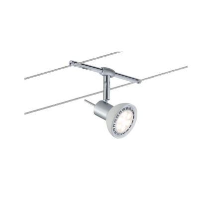 Paulmann 94136 - SET 5xGU5,3/10W komplettes Seilsystem SHEELA 230V glänzender Chrom