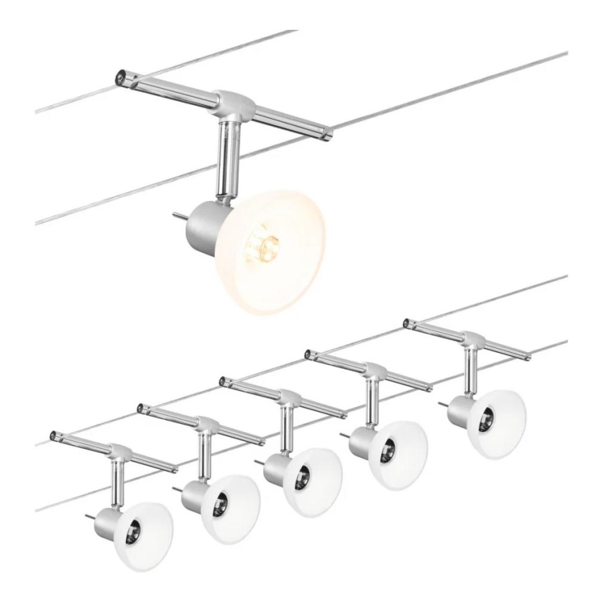 Paulmann 94136 - SET 5xGU5,3/10W Strahler für Schienensystem SHEELA 230V glänzendes Chrom