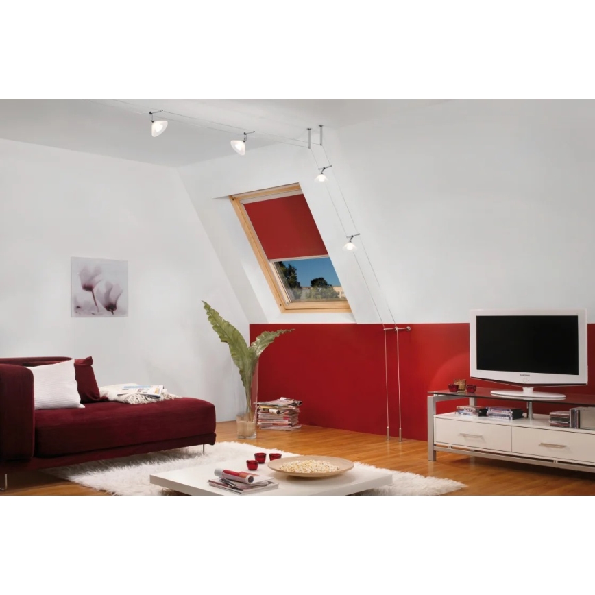 Paulmann 94138 - 1xGU4/10W Einbauleuchte für Seilsystem COLMAR 12V weiß/glänzender Chrom