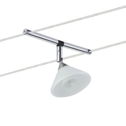 Paulmann 94138 - 1xGU4/10W Einbauleuchte für Seilsystem COLMAR 12V weiß/glänzender Chrom