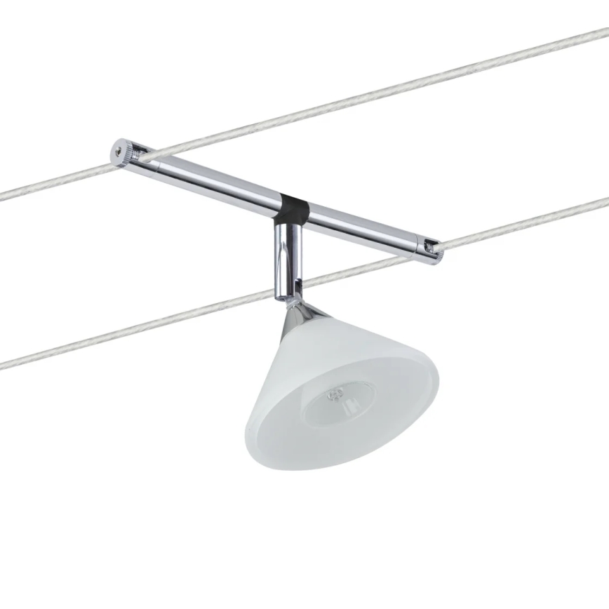 Paulmann 94138 - 1xGU4/10W Seilsystem-Spot COLMAR 12V weiß/hochglanzchrom