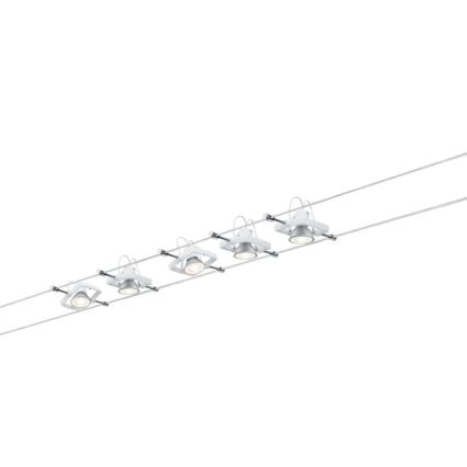 Paulmann 94149 - SET 5xGU5,3/10W Strahler für ein Seilsystem TECH 230V weiß