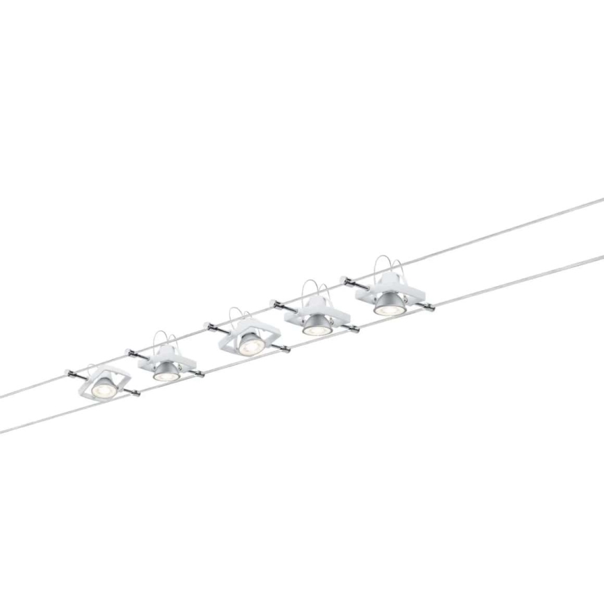 Paulmann 94149 - SET 5xGU5,3/10W Strahler für ein Seilsystem TECH 230V weiß