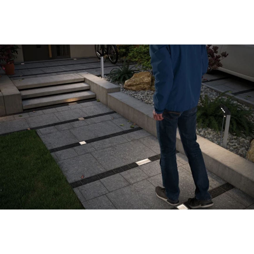 Paulmann 94238 - LED/0,7W IP67 Solarleuchte für Einfahrten mit Sensor ARON 3,7V 650 mAh