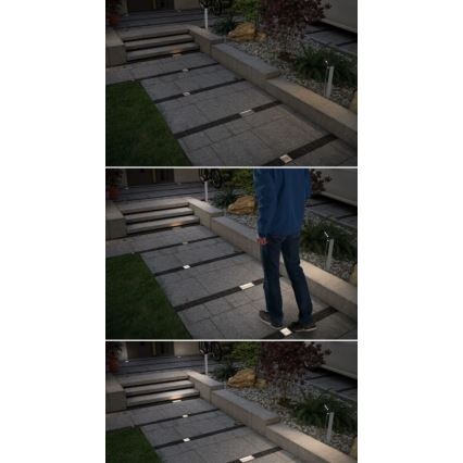 Paulmann 94238 - LED/0,7W IP67 Solarleuchte für Einfahrten mit Sensor ARON 3,7V 650 mAh