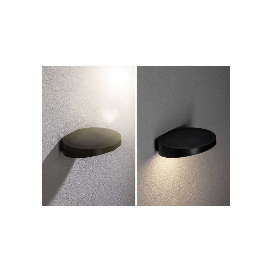 Paulmann 94246 - LED/1,2W IP44 Außen-Solarleuchte mit Sensor RYSE 3,7V