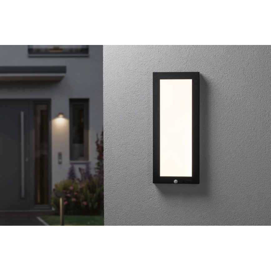 Paulmann 94256_1 - LED/10W IP44 Outdoor-Deckenleuchte mit Sensor 230V