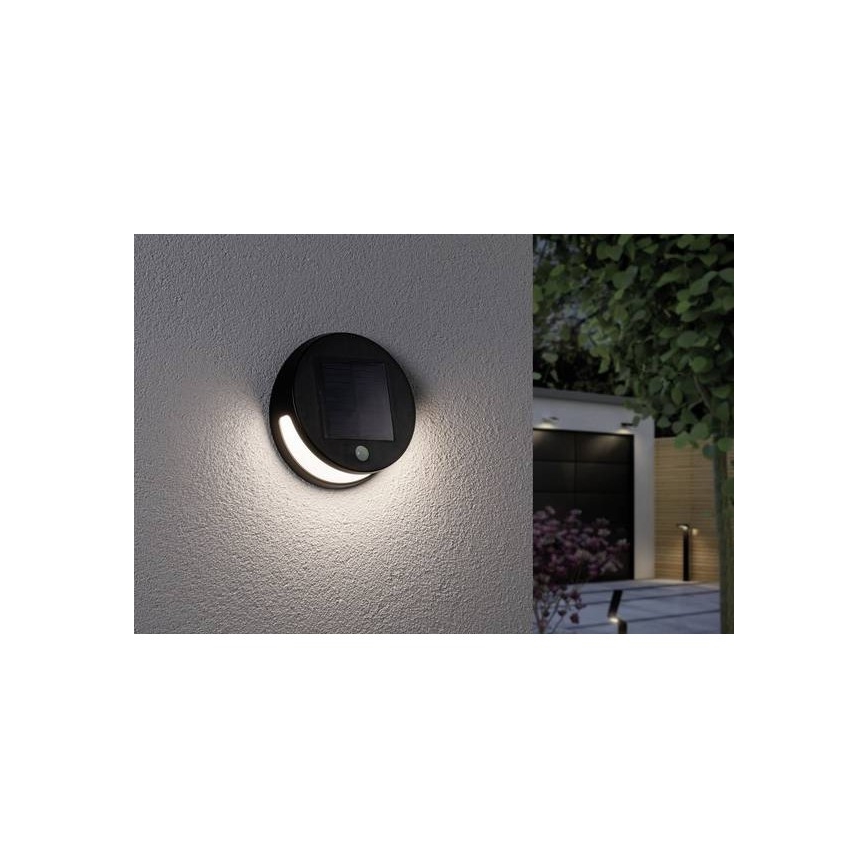 Paulmann 94265 - LED/3W IP44 Außen-Solarleuchte mit Sensor HELENA 3,7V