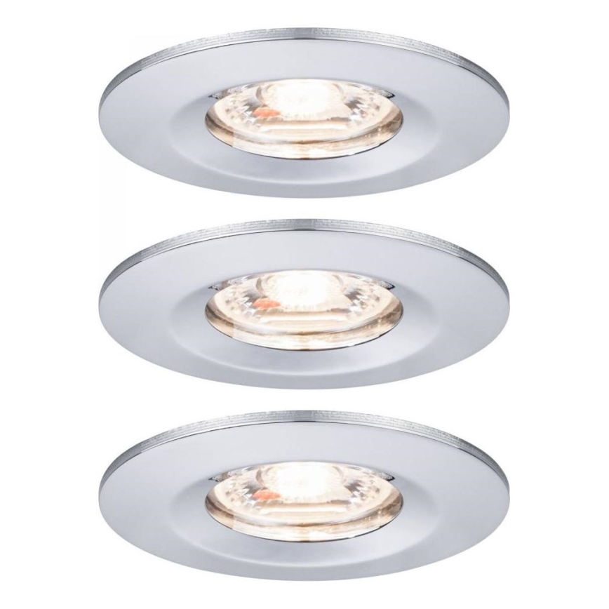 Paulmann 94303 - SET 3xLED/4W IP44 Badezimmer-Einbauleuchte COIN 230V