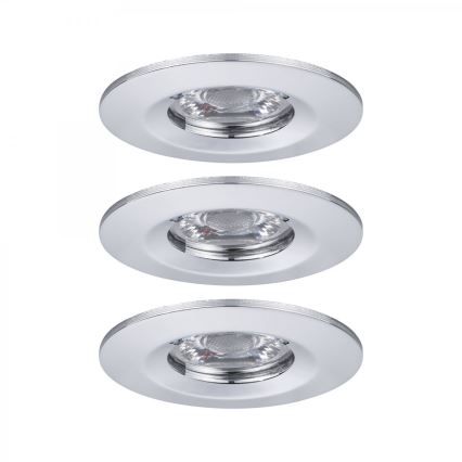 Paulmann 94303 - SET 3xLED/4W IP44 Badezimmer-Einbauleuchte COIN 230V