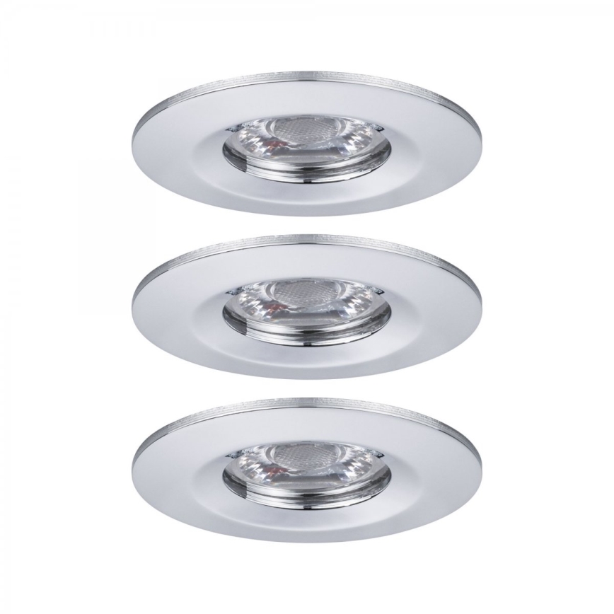 Paulmann 94303 - SET 3xLED/4W IP44 Badezimmer-Einbauleuchte COIN 230V