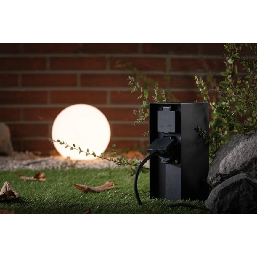 Paulmann 94313 - Outdoor-Steckdosensäule RIO 4Z SCHUKO 230V IP44