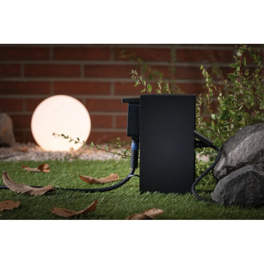 Paulmann 94313 - Outdoor-Steckdosensäule RIO 4Z SCHUKO 230V IP44