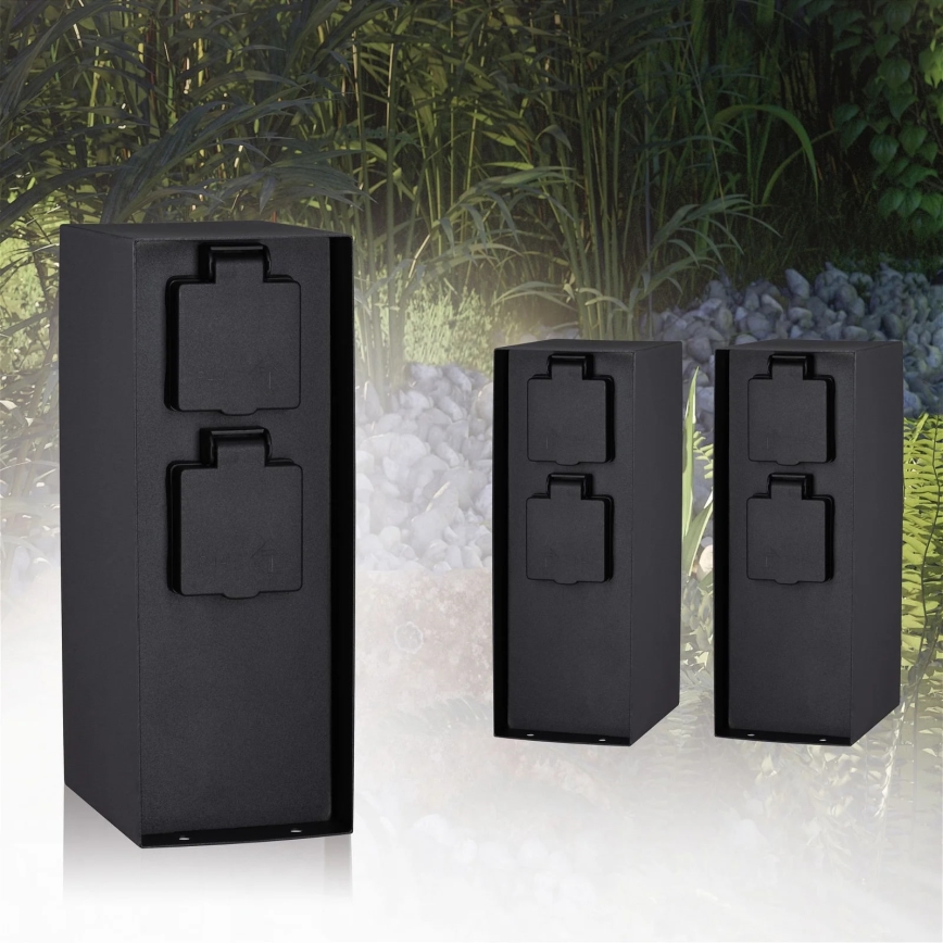 Paulmann 94313 - Outdoor-Steckdosensäule RIO 4Z SCHUKO 230V IP44