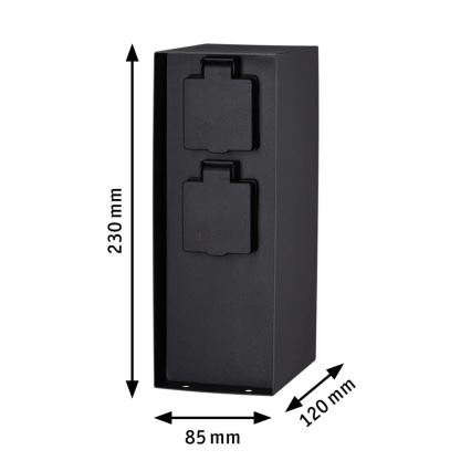 Paulmann 94313 - Outdoor-Steckdosensäule RIO 4Z SCHUKO 230V IP44