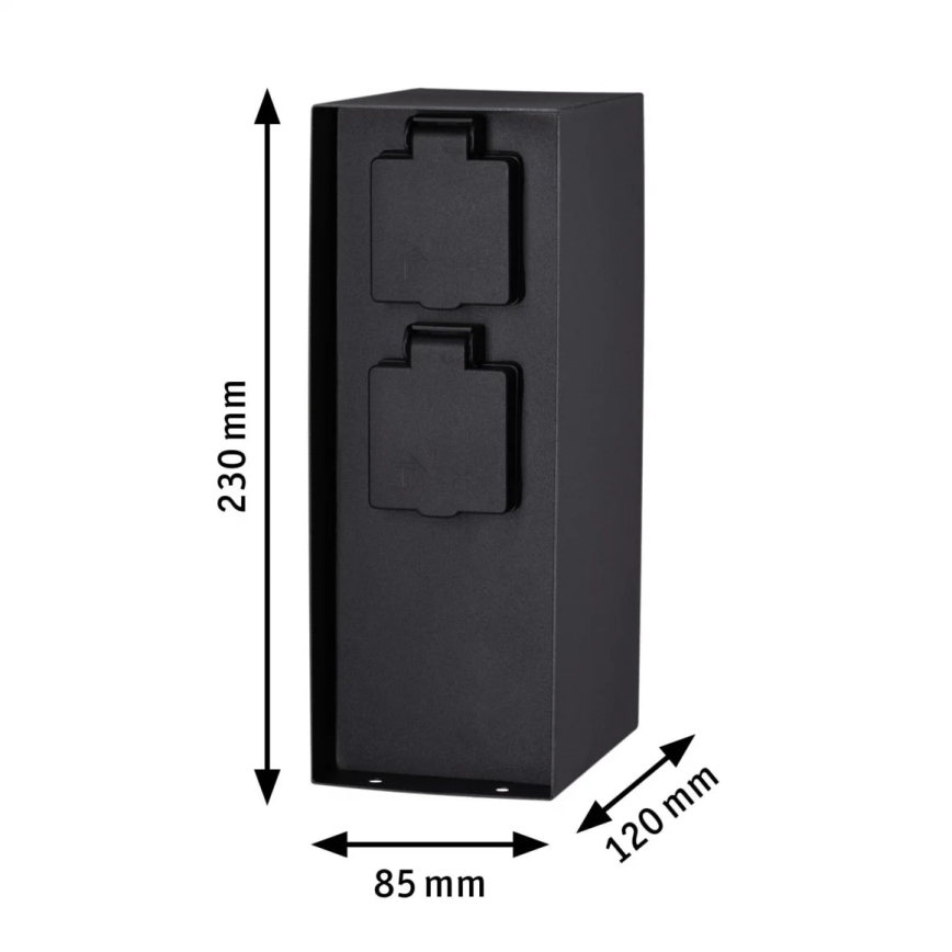 Paulmann 94313 - Outdoor-Steckdosensäule RIO 4Z SCHUKO 230V IP44