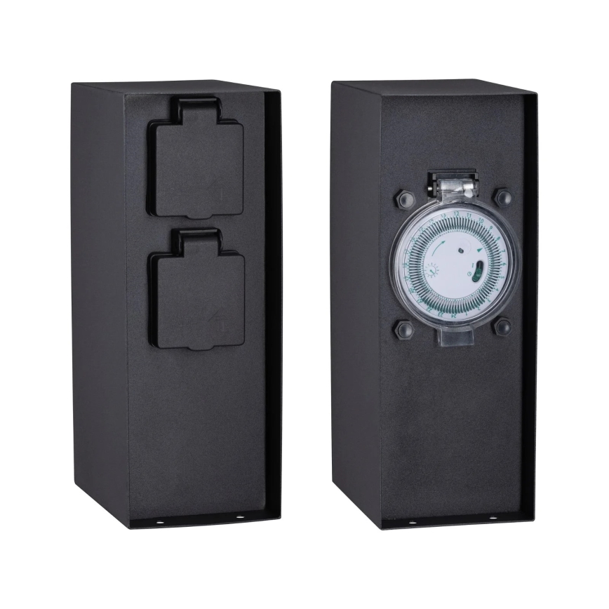 Paulmann 94314 - Outdoor-Steckdosensäule mit Timer 2Z SCHUKO