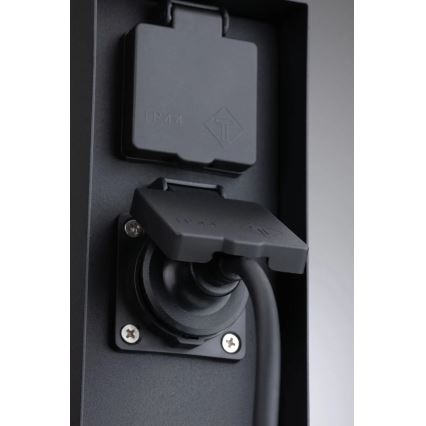 Paulmann 94314 - Outdoor-Steckdosensäule mit Timer 2Z SCHUKO